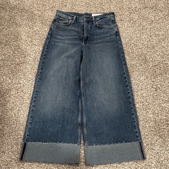 rag & bone Denim - rag & bone Dark Blue Wide Leg Jeans